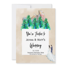 Invitations de mariage dans le parc naturel