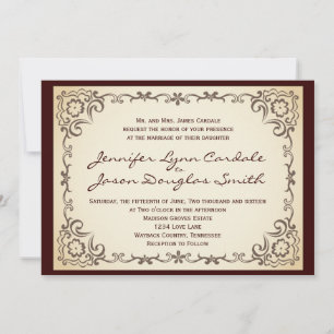 Invitations de mariage dans un cadre de défilement