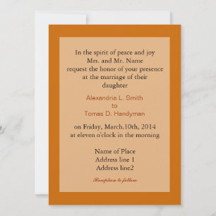 Invitations de mariage d'art, Paysage d'automne