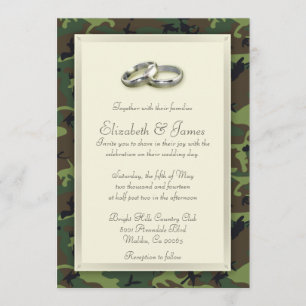 Invitations de mariage de Camo