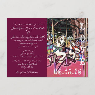 Invitations de mariage de carnaval d'amour de