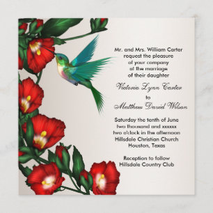 Invitations de mariage de colibris
