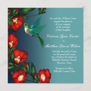 Invitations de mariage de colibris