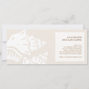Invitations de mariage de coquillages Design moder
