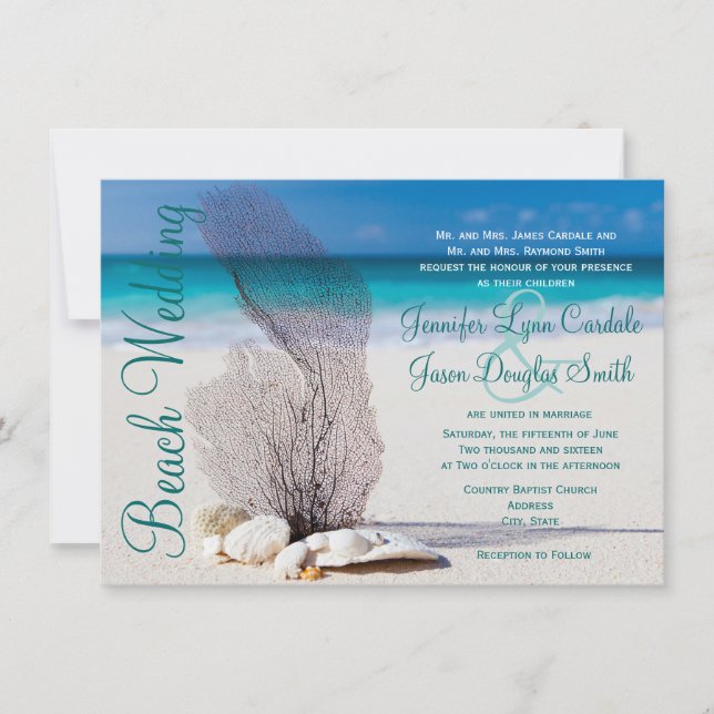 Invitations de mariage de destination de (Devant)