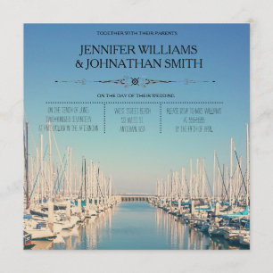 Invitations de mariage de destination portuaire