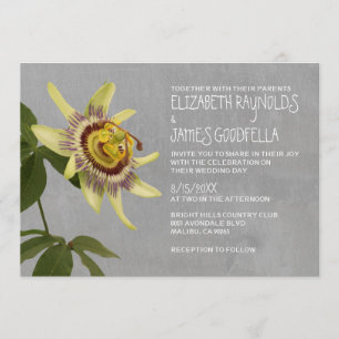 Invitations de mariage de fleur de passion