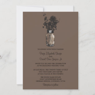 Invitations de mariage de fleurs sauvages et de