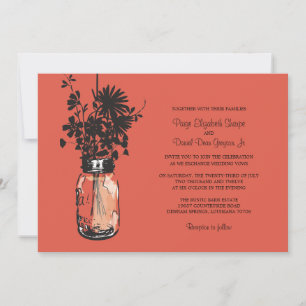 Invitations de mariage de fleurs sauvages et de