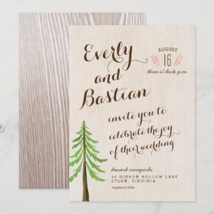 Invitations de mariage de Glam rustique