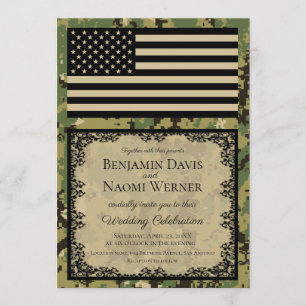 Invitations de mariage de la marine américaine