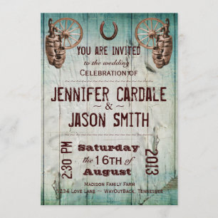 Invitations de mariage de la roue de fer à cheval