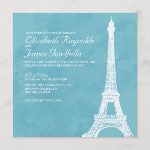 Invitations de mariage de la tour Eiffel russe
