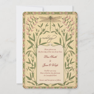 Invitations de mariage de libellules vintage Nouve