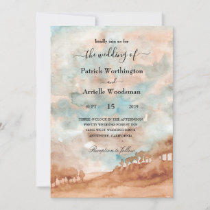 Invitations de mariage de l'Ouest Watercolor