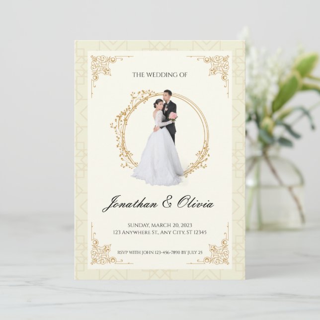 invitations de mariage de luxe (Debout devant)