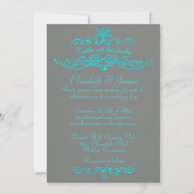 Invitations de mariage de luxe uniques (Devant)