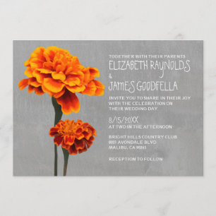 Invitations de mariage de Marigolds