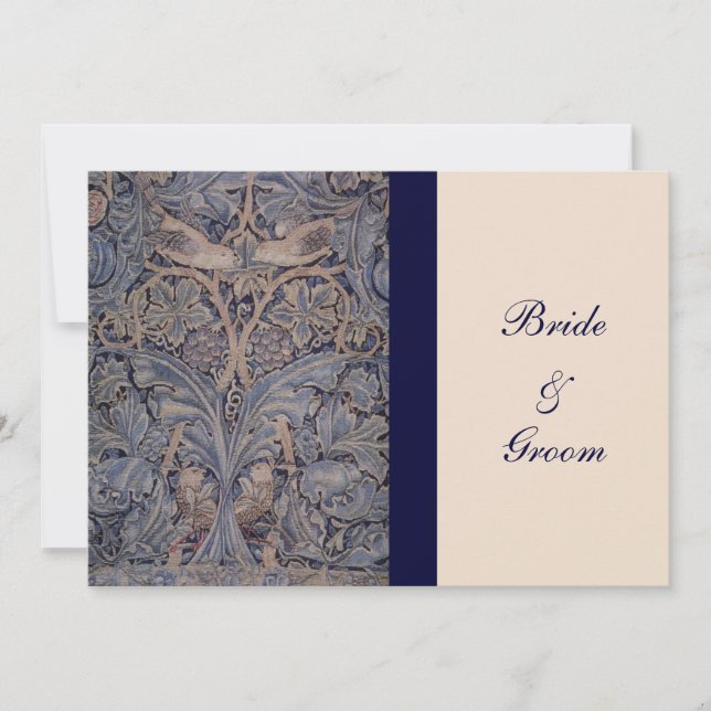 Invitations de mariage de motif d'oiseau de (Devant)