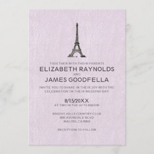 Invitations de mariage de Paris