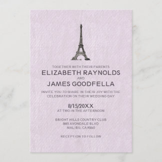 Invitations de mariage de Paris