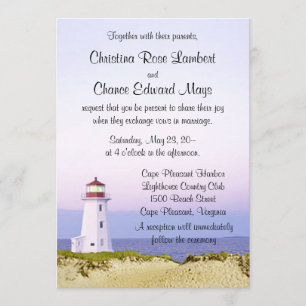 Invitations de mariage de phare