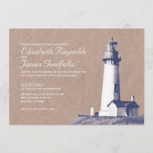 Invitations de mariage de phare