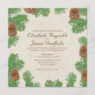 Invitations de mariage de Pine Cones