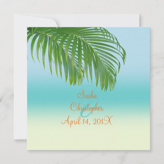 Invitations de mariage de PixDezines Beach (Devant)
