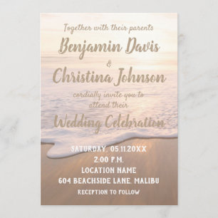 Invitations de mariage de plage