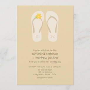 Invitations de mariage de plage de bascule