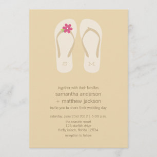 Invitations de mariage de plage de bascule