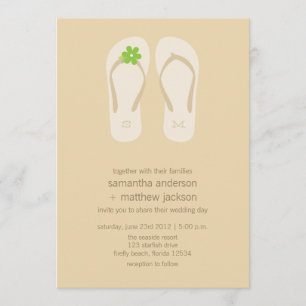 Invitations de mariage de plage de bascule