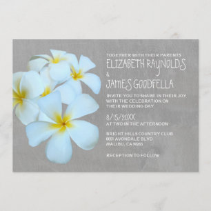 Invitations de mariage de Plumeria