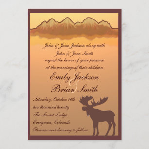 Invitations de mariage de réflexion de lac