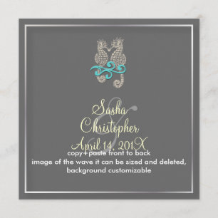 Invitations de mariage de Seahorse