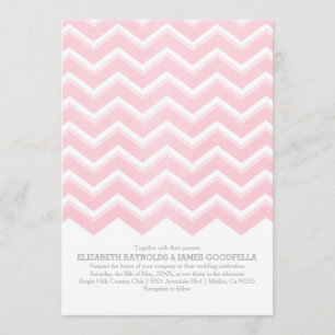 Invitations de mariage de zigzag de Chevron