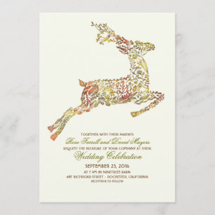 Invitations de mariage Deer Fall Woodland