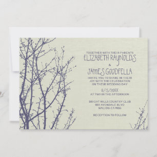 Invitations de mariage des branches d'arbre