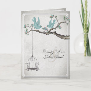 Invitations de mariage des Inséparables vintages B