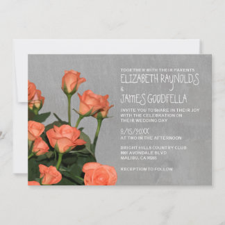 Invitations de mariage des Roses amoureux