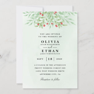 Invitations de mariage d'hiver