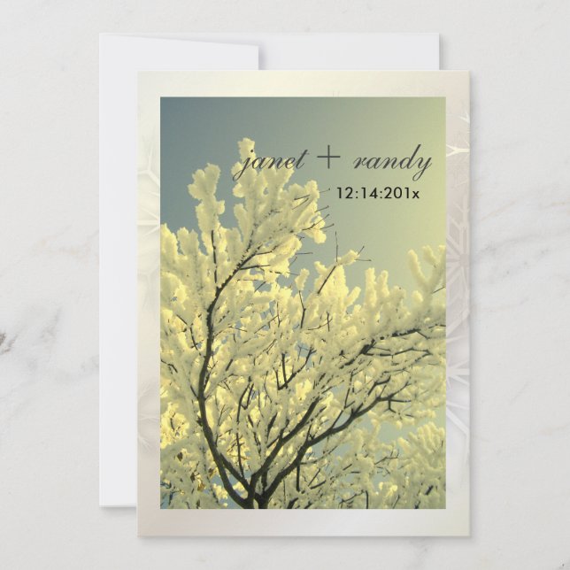 Invitations de mariage d'hiver (Devant)
