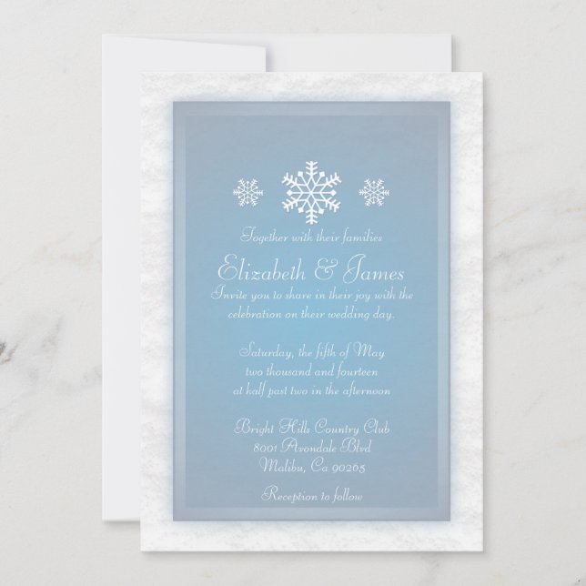 Invitations de mariage d'hiver (Devant)