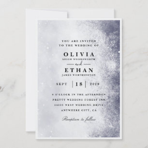 Invitations de mariage d'hiver en argent