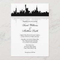 Invitations de mariage d'horizon de New York