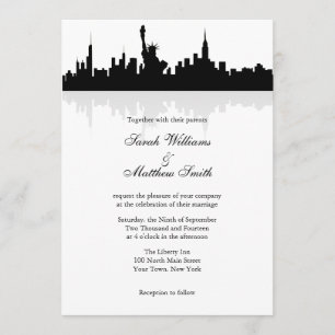 Invitations de mariage d'horizon de New York