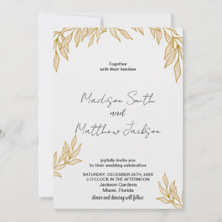 Invitations de mariage du blé