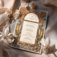 Invitations de mariage du coquelicot orange Art No