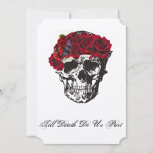 Invitations de mariage du crâne - Jusqu'à la mort